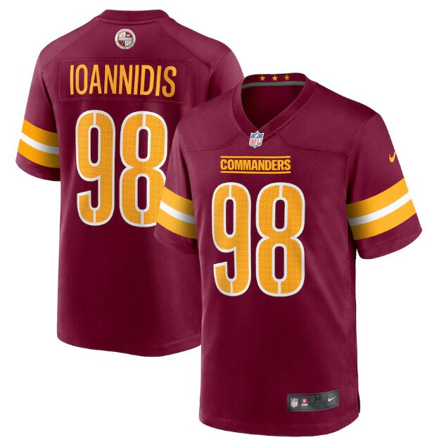 Men & Women & Youth Washington Commanders 98 Matt Ioannidis 2022 Burgundy Game Stitched Jersey->washington commanders->NFL Jersey